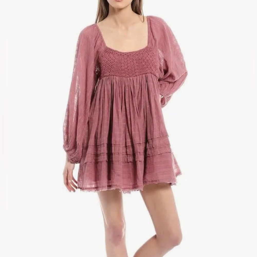 Free People Long Sleeve Mini Dress